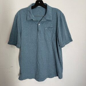 Criquet Short Sleeve Polo Shirt Heathered Blue Men’s Size Large